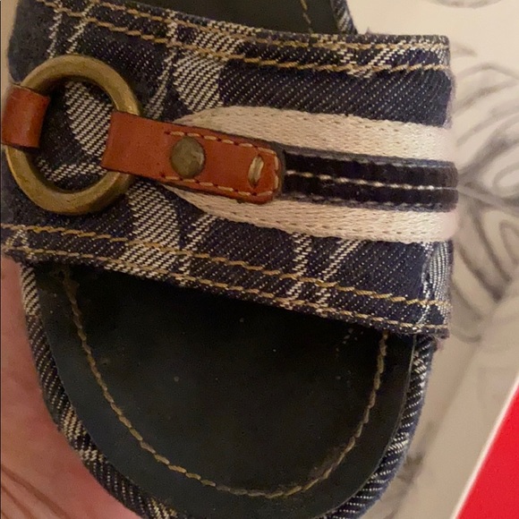 Coach denim wedges size 8 - Picture 5 of 10